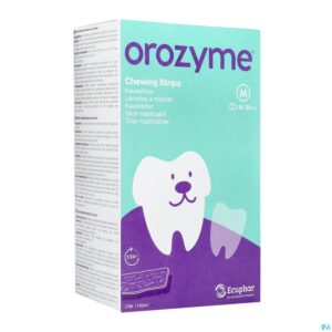 Packshot Orozyme Canine M Kauwstrip Enzym.hond 10-30kg 141g