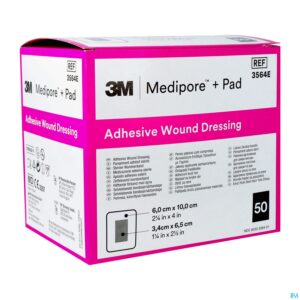 Packshot Medipore + Pad 3m 6x10,0cm 50 3564e