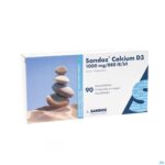 Packshot Sandoz Calcium D3 Kauwtabletten 90x1000 mg/880ie