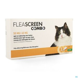 Packshot Fleascreen Combo 50mg/60mg Spot On Kat Pipet 3