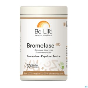 Packshot Bromelase 400 Enzymes Be Life Nf Pot Gel 60