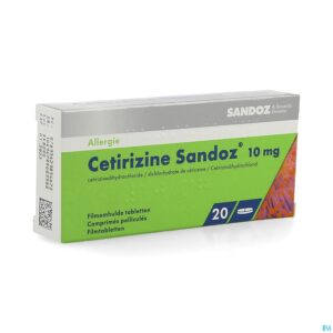 Packshot Cetirizine Sandoz Comp 20 X 10mg