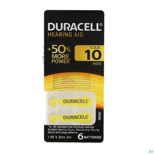 Packshot Duracell Easytab Hoorbatterij Da10 6 Geel