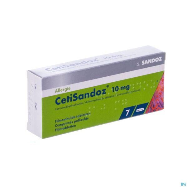 Packshot Cetisandoz Sandoz Comp 7 X 10mg