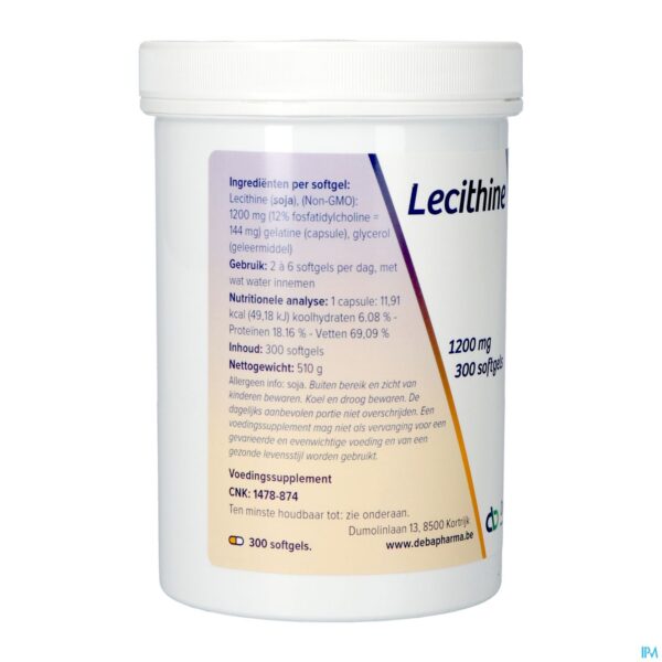 Packshot Lecithine Caps 300x1200mg Deba