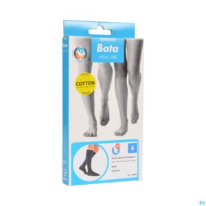 Packshot Bota Relax 280 Katoen Korte Kous Zwart N4