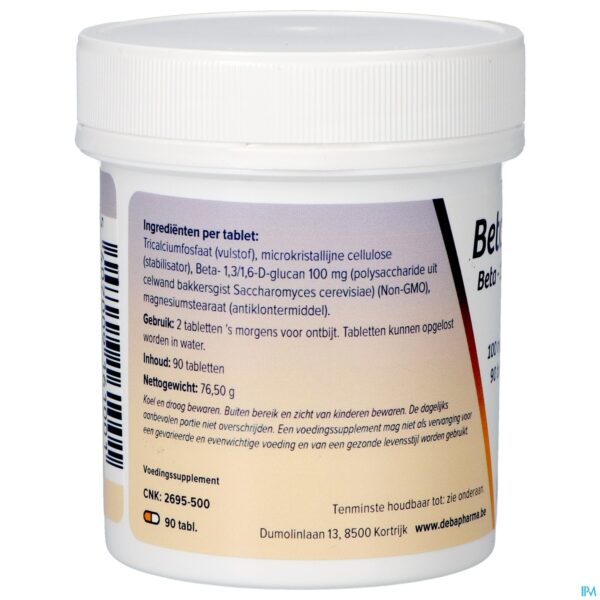 Packshot Beta-glucan 100mg Tabl 90 Deba