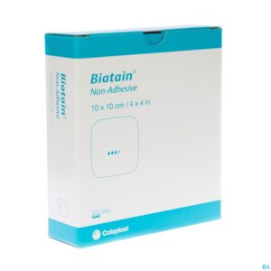 Packshot Biatain Schuimverband N/adh 10,0x10,0cm 10 33410