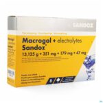 Packshot Macrogol + Electr Sandoz Pdr Ciroensmaak Zakje 8