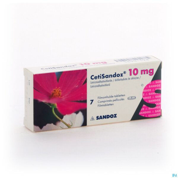 Packshot Cetisandoz Sandoz Comp 7 X 10mg