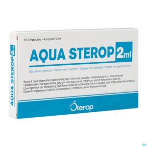 Packshot Aqua Sterop Pour Inj Solvens Amp 10 X 2ml