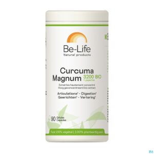 Packshot Curcuma Magnum 3200 Be Life Bio Pot Caps 90