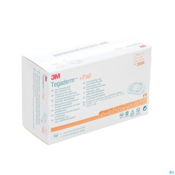 Packshot Tegaderm + Pad 3m Transp Steril 6cmx10cm 50 3584