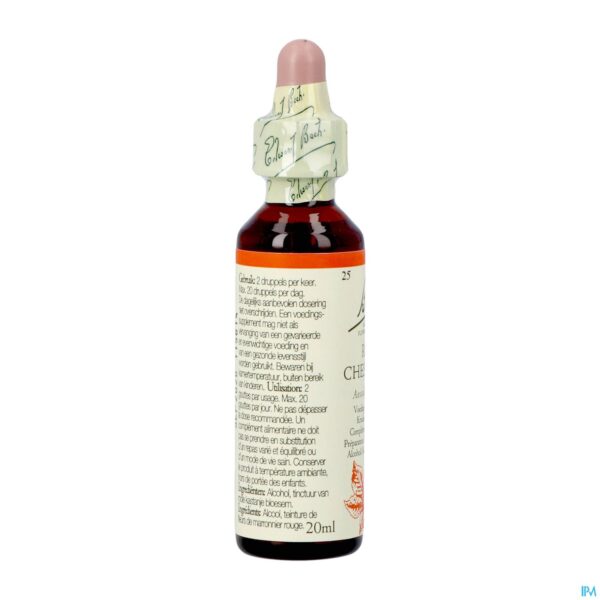 Packshot Bach Flower Remedie 25 Red Chestnut 20ml