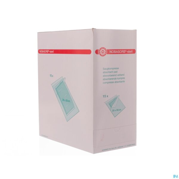 Packshot Noba Absorbent Pad Steriel 20cmx30cm 15 9350965