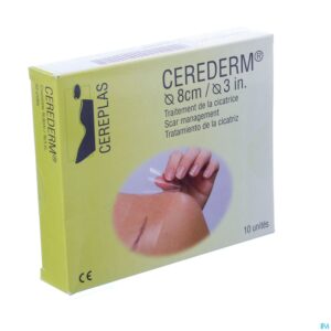 Packshot Cerederm Pleister Silic Kroon Rond 8cm 10 4309680