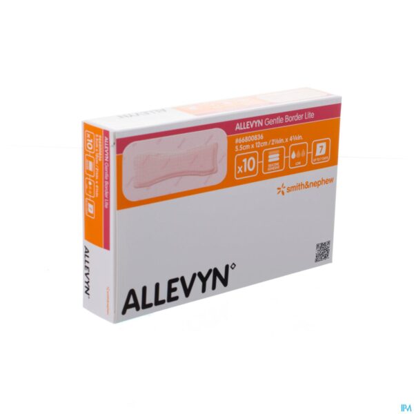 Packshot Allevyn Gentle Border Lite 5,5x12,0cm 10 66800836 Packshot Allevyn Gentle Border Lite 5,5x12,0cm 10 66800836
