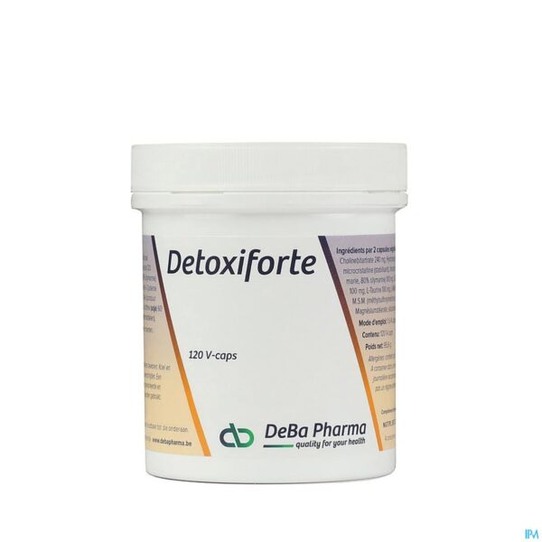 Packshot Detoxiforte V-caps 120 Deba