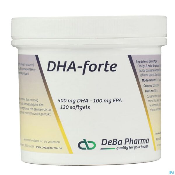 Packshot Dha Forte Caps 120x500mg Deba
