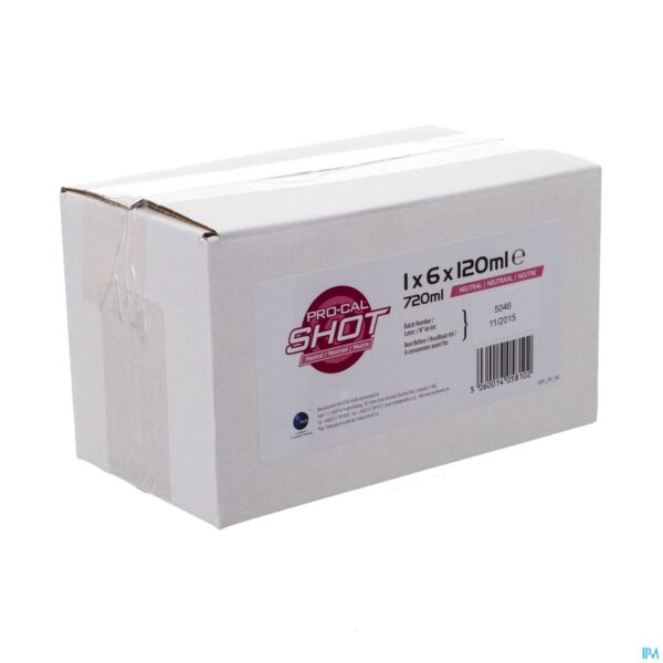 Packshot Pro-cal Shot Neutraal 6x120ml