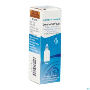 Packshot Desomedine 0,1 % Collyre Fl 10ml
