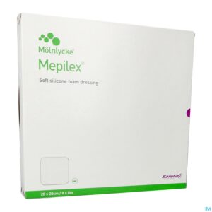 Packshot Mepilex Schuimverb Sil Abs Ster 20x20cm 5 294400