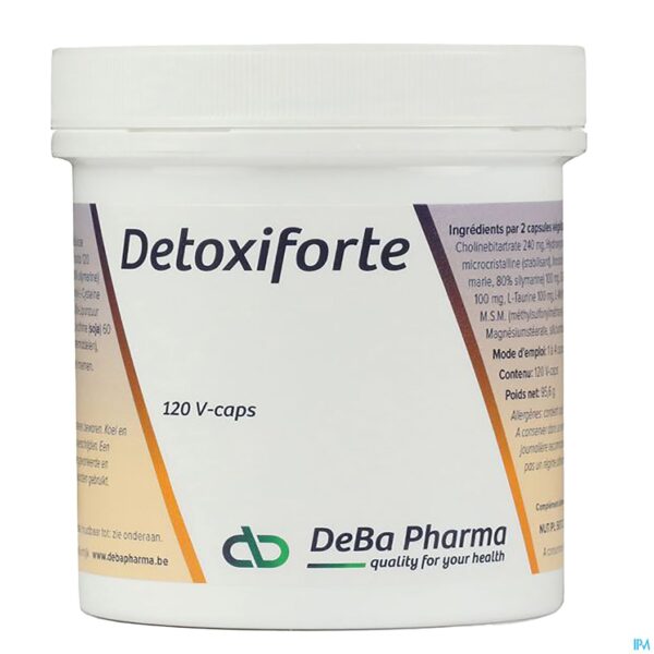 Packshot Detoxiforte V-caps 120 Deba