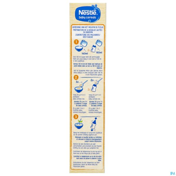 Packshot Nestle Baby Cereals Rijst Vanille Glutenvrij 250g