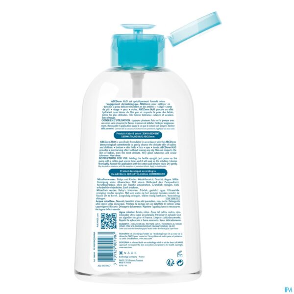 Packshot Bioderma Abcderm H2o Doseerpompe 1l