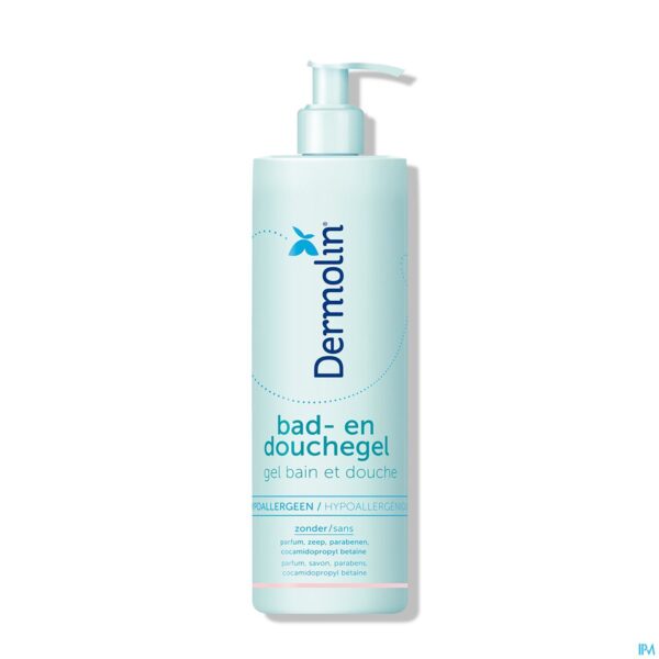 Packshot Dermolin Bad Douchegel 400ml Packshot Dermolin Bad Douchegel 400ml