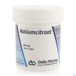 Packshot Kaliumcitraat 600mg V-caps 60 Deba