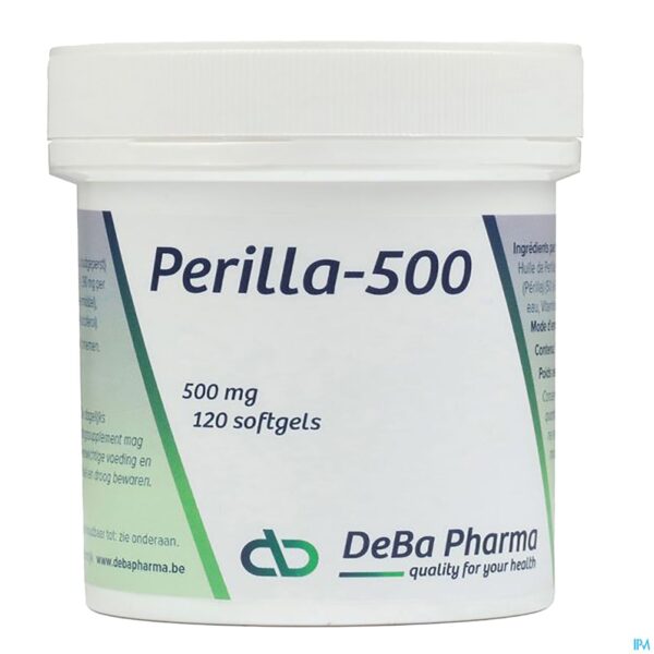 Packshot Perilla 500 Softgels 120 Deba