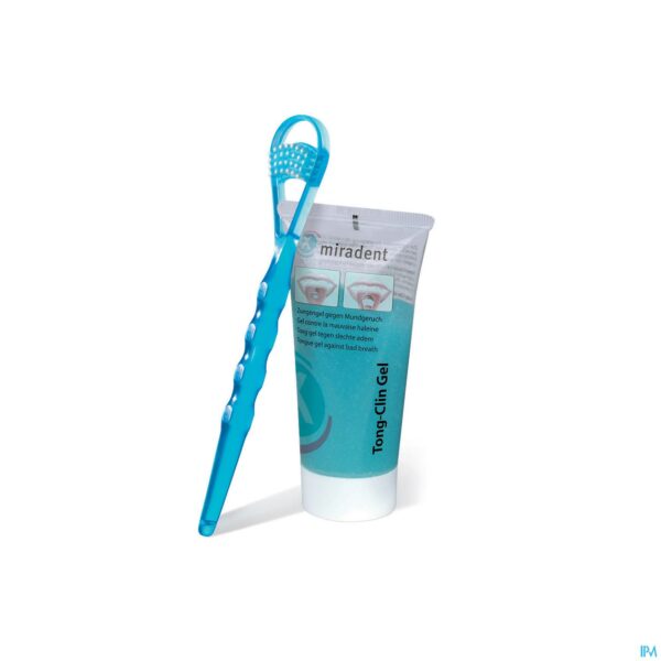 Packshot Miradent Tong-clin Set (gel+tongschraper)