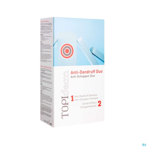 Packshot Topiderm Shampoo Duo Sh + Schilferblock 2x200ml
