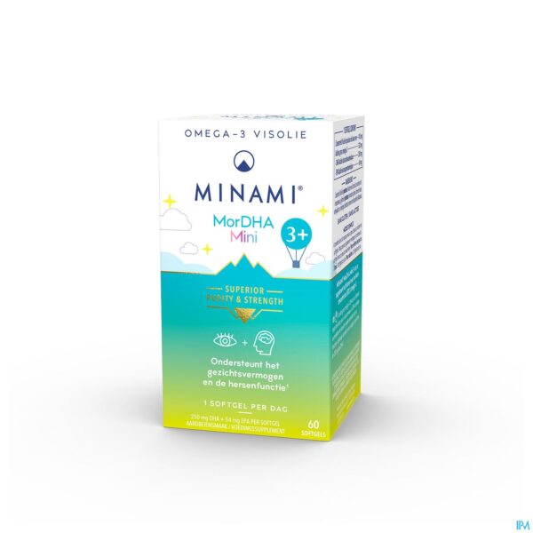 Packshot Minami Mor Dha Mini Pot Softgels 60