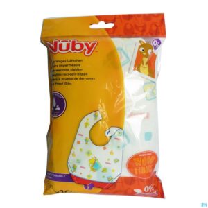 Packshot Nuby Wegwerp Slabbetjes - 10 stuks