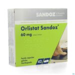 Packshot Orlistat Sandoz Harde Caps 42 X 60mg