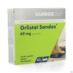 Packshot Orlistat Sandoz Harde Caps 42 X 60mg
