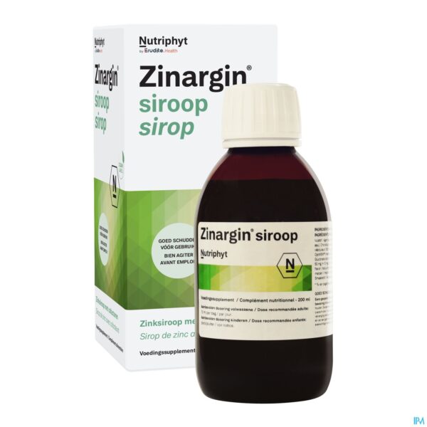 Packshot Zinargin Siroop 200ml Nutriphyt Packshot Zinargin Siroop 200ml Nutriphyt