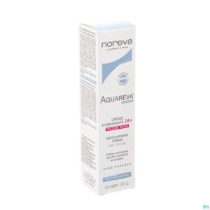 Packshot Aquareva Creme Hydra 24u Textuur Rijk Tube 40ml
