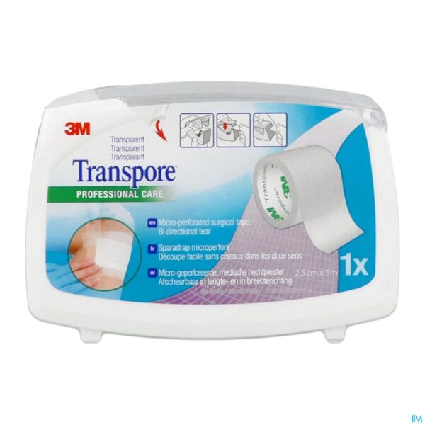 Packshot Transpore N/disp. 25mmx5m 1527p-1sd