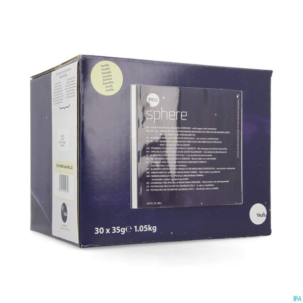 Packshot Pku Sphere 20 Vanille 30 X 35g