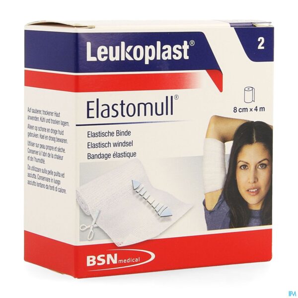 Packshot Elastomull 8cmx4m 2 Leukoplast