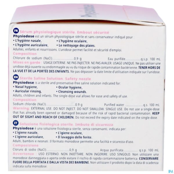 Packshot Physiodose Serum Fysio Ud Ster 30x5ml