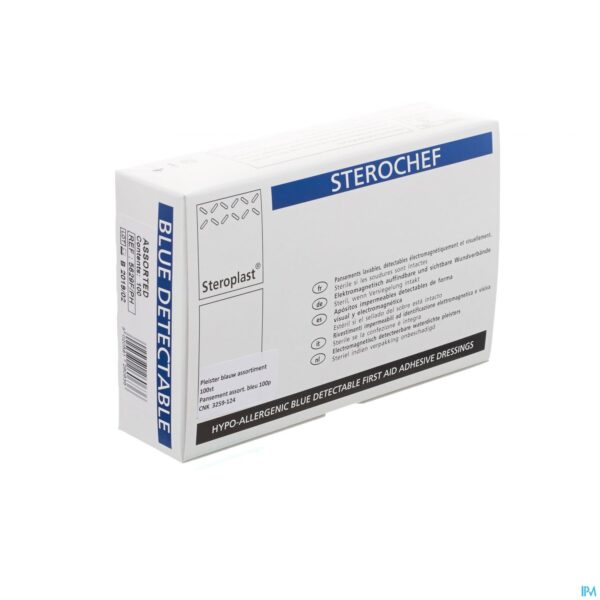 Packshot Pleister Blauw Assortiment 100st