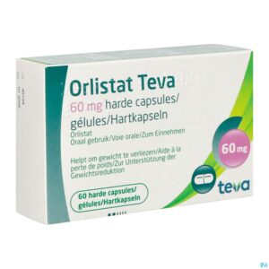 Packshot Orlistat Teva Harde Caps 60 X 60mg