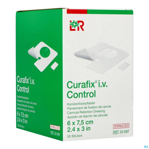 Packshot Curafix I.v. Control 6x7,5cm 50