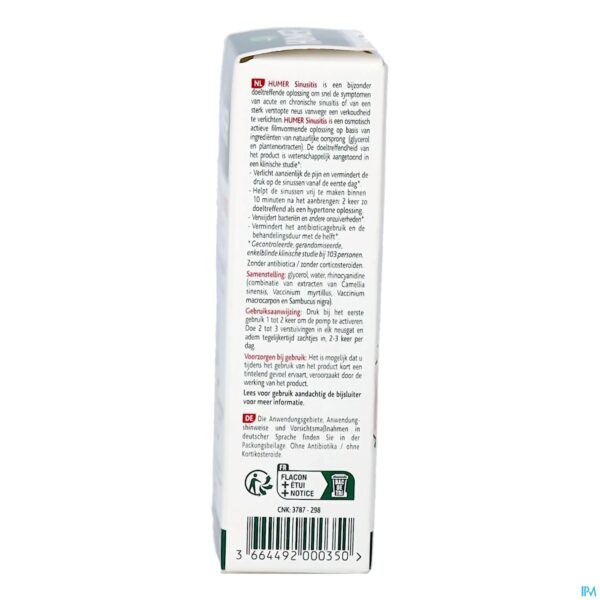 Packshot Humer Sinusitis Neusspray 15ml
