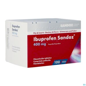 Packshot Ibuprofen Sandoz 400mg Filmomh Tabl 100