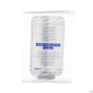Packshot Euroderm Plus 8x15cm 1 Pleister Steriel